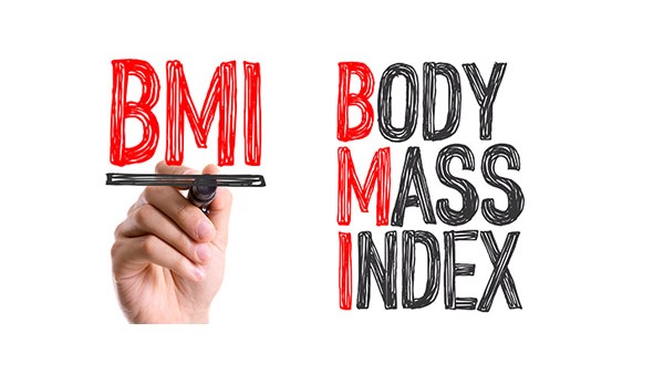 BMI Text with illustration of the words: BMI - Body Mass Index