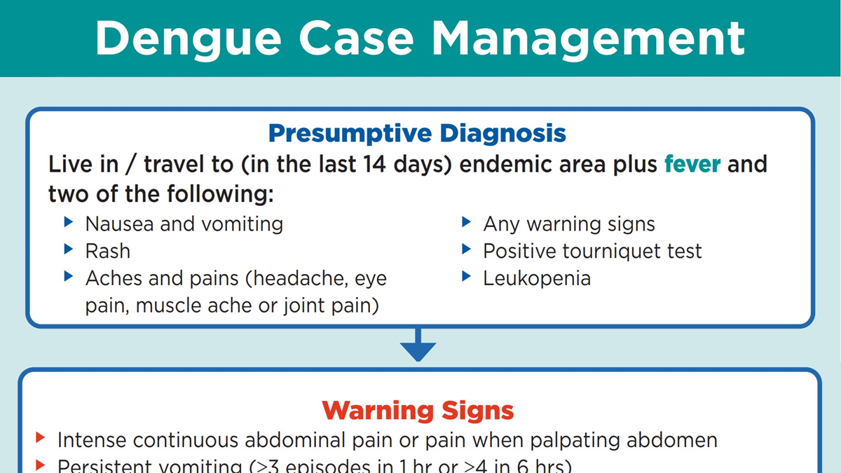 Algorithms for dengue clinical management