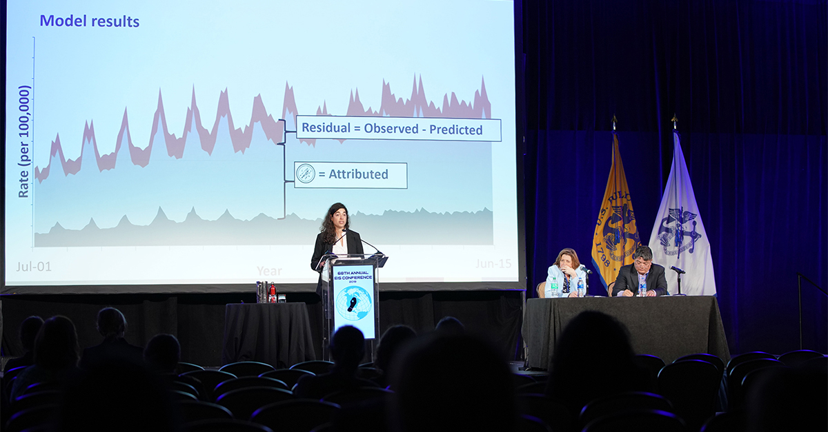 EIS officer presents data at EIS conference.