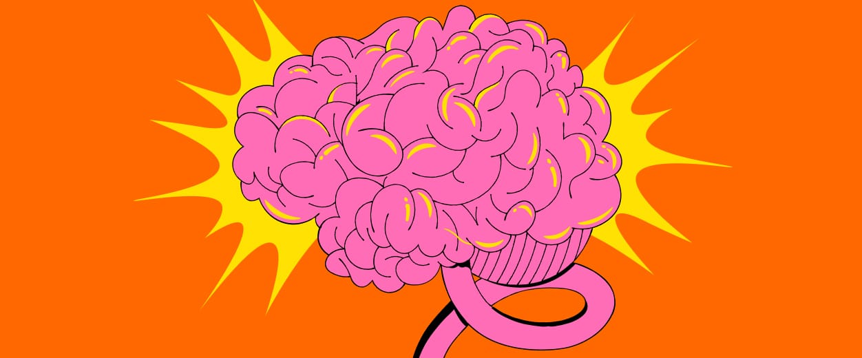 A cartoon brain