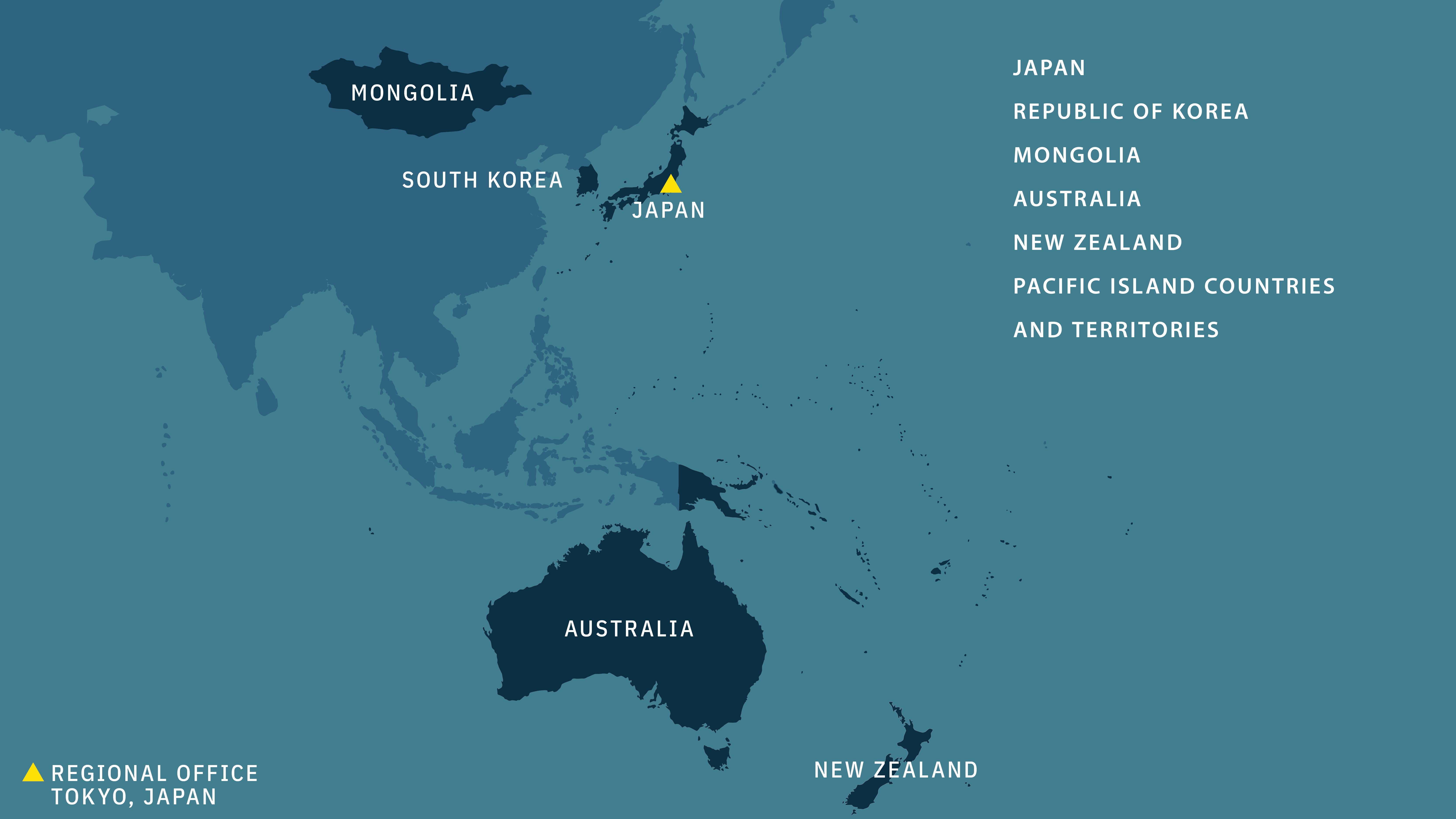 Map illustration of world with "CDC's South East Asia and Pacific Regional Office" text overlay.