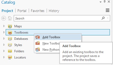 Toolboxes is chosen, then Add Toolbox is highlighted.