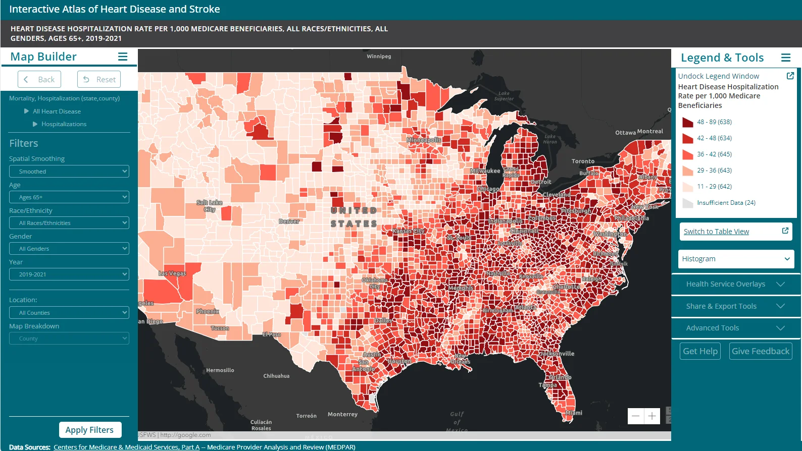 Atlas of heart disease and stroke screenshot Atlas of heart disease and stroke screenshot