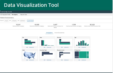 Datavisualtool.jpg Front page of the Data Visualization Tool with bar graphs and a geo map