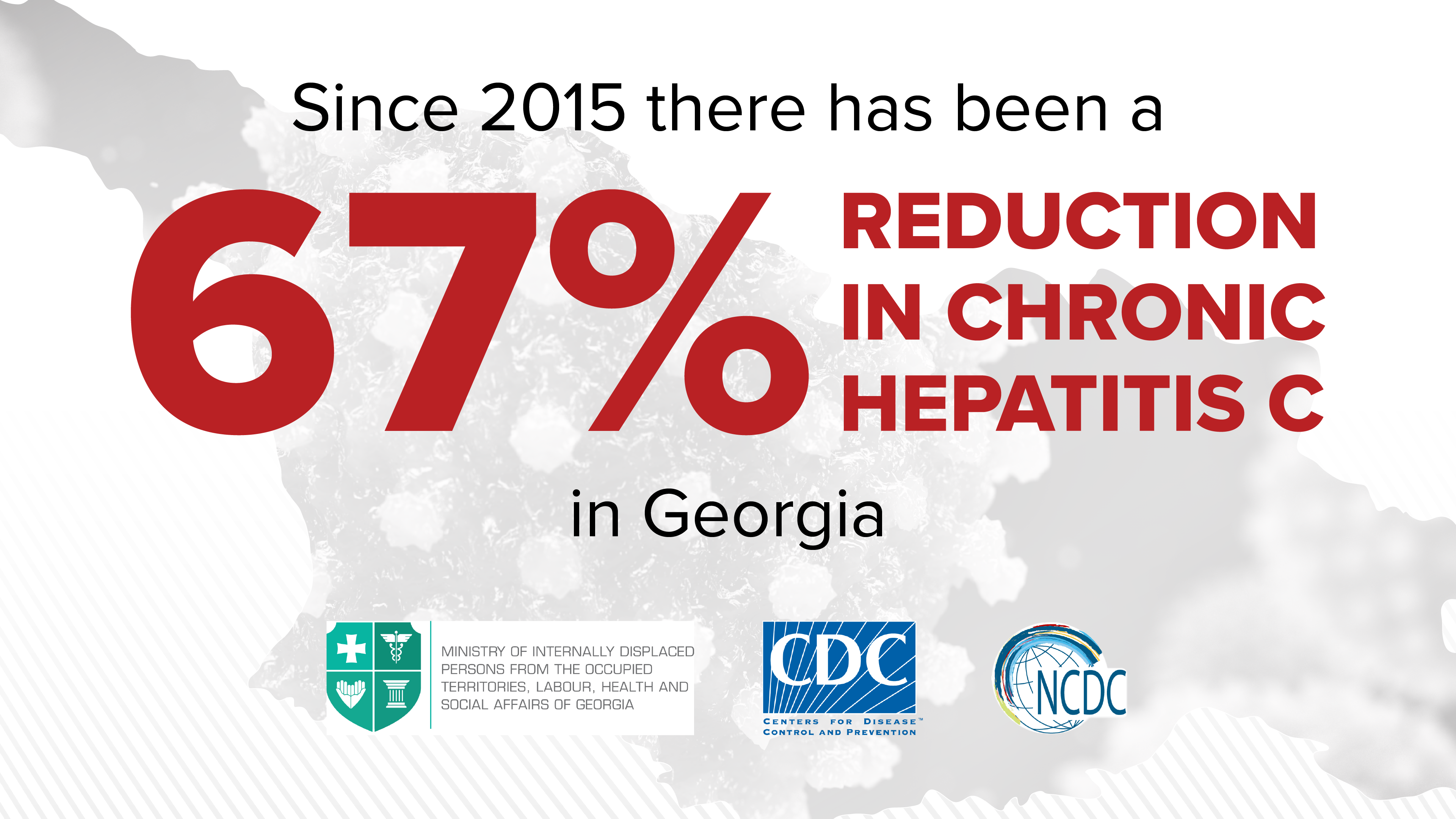 Graphic depicting decrease in chronic hepatitis C in Georgia.