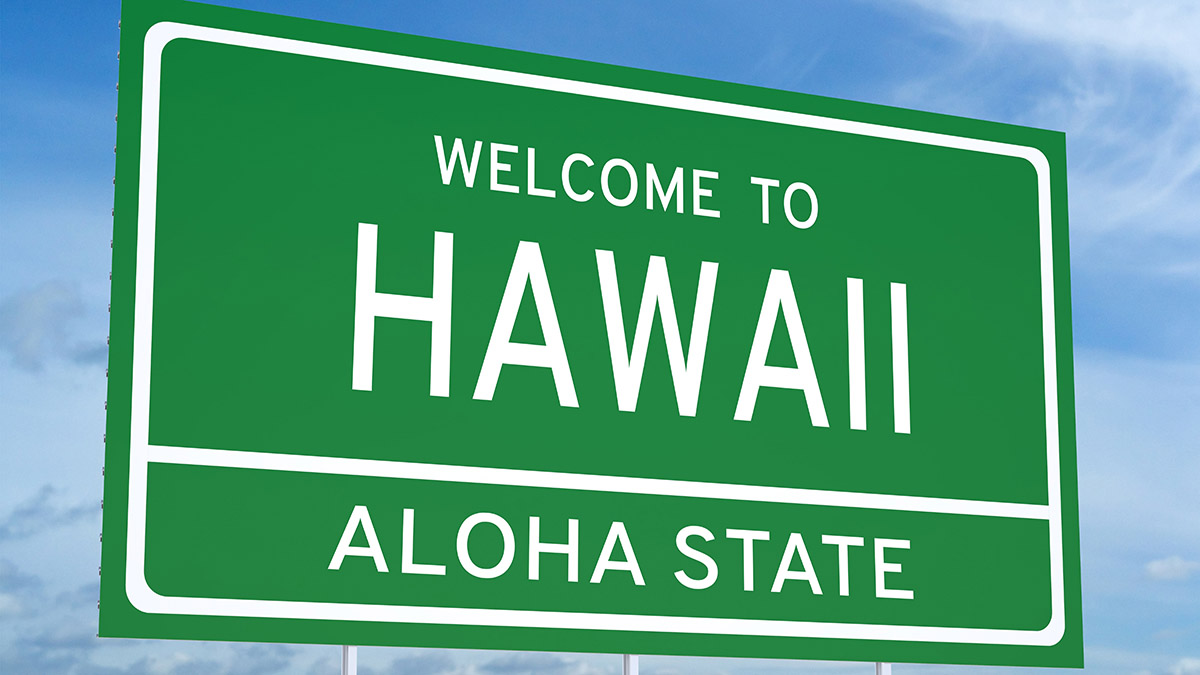 Hawaii Hawaii state roadside sign