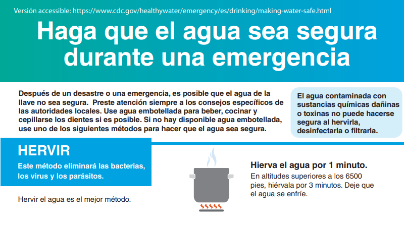 make water safe factsheet - spanish