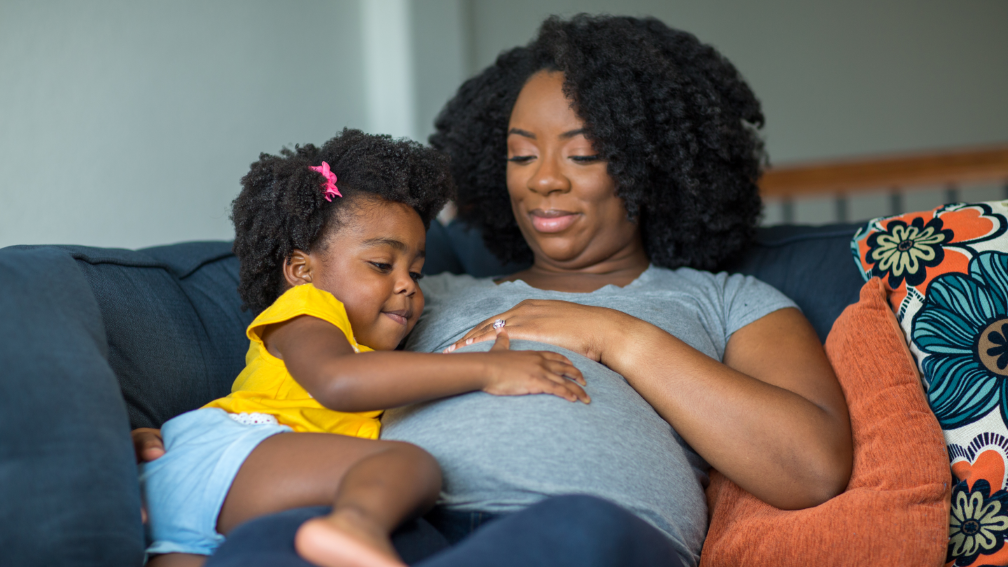 About Us DRH Pregnant mother and young daughter