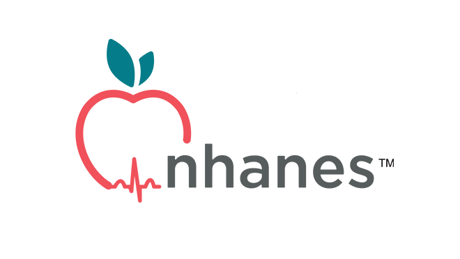 NHANES Logo for Thumbnail The National Health and Nutrition Examination Survey logo shows the outline of an apple. The apple's base is an EKG line