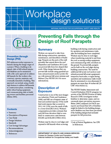 2014-108.jpg_4047e Cover of NIOSH Workplace Design Solution "Preventing Falls through the Design of Roof Parapets"