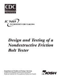 Image of publication Design and Testing of a Nondestructive Friction Bolt Tester