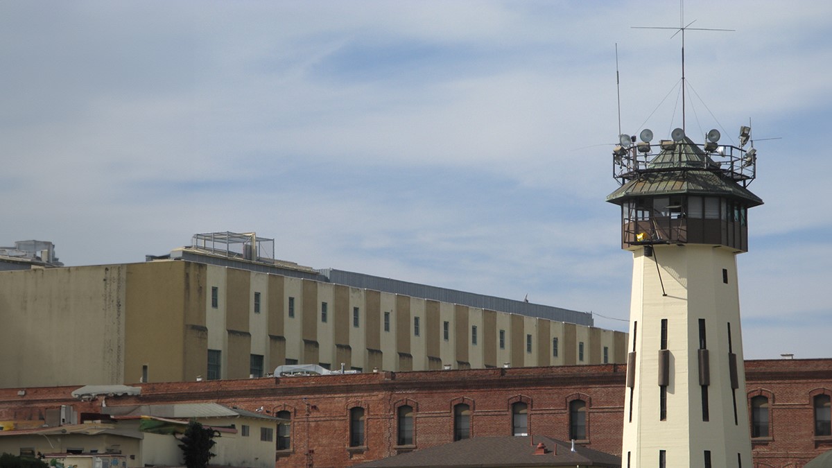 Guard tower at a prison.