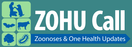 zohu-call-logo ZOHU Call logo with five blue-hued illustrations. The first image has a person kneeling and playing with a dog. The second image is a bat, the third is a cow, the fourth is a tree, and the fifth is of microscope germ.