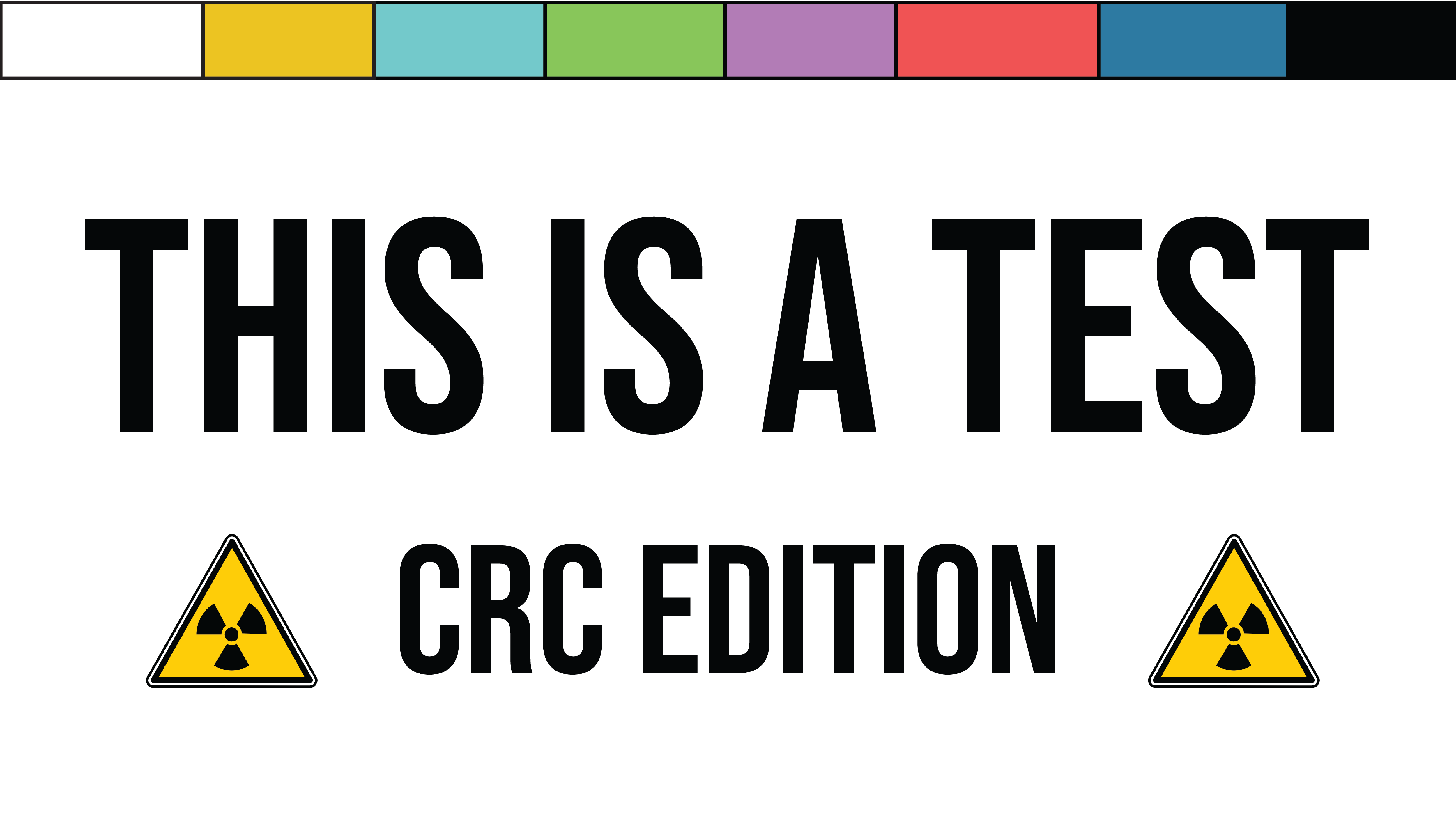 TEST CRC Logo This is a TEST CRC edition logo with radiation symbols