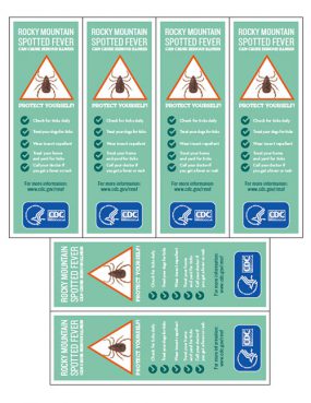 Printable Rocky Mountain spotted fever bookmarks.