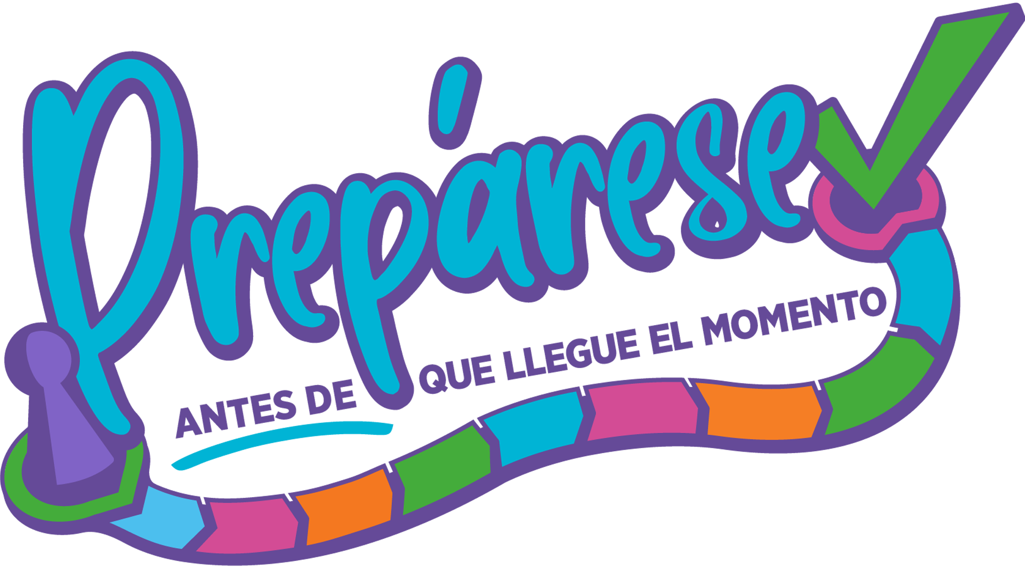 Prepare before you're there logo in Spanish