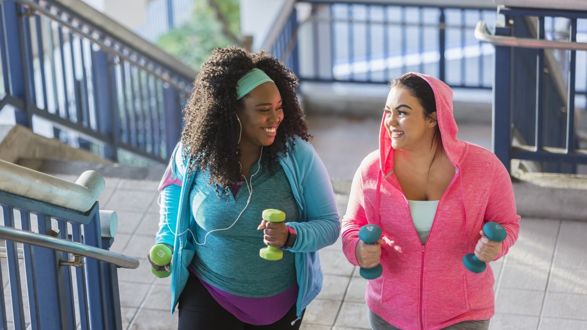 Exercise two women exercising